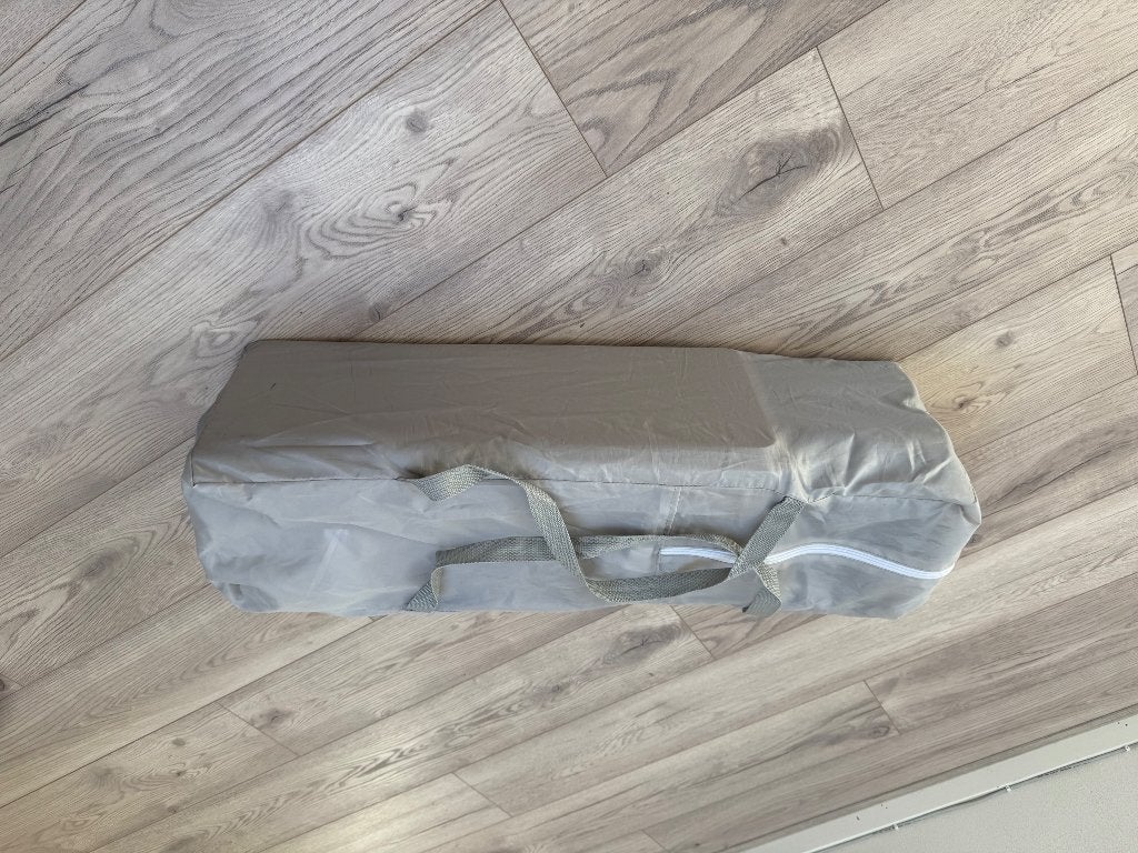 Campingbedje met bodemverhoger, Ophalen, Gebruikt, Minder dan 140 cm, Matras
