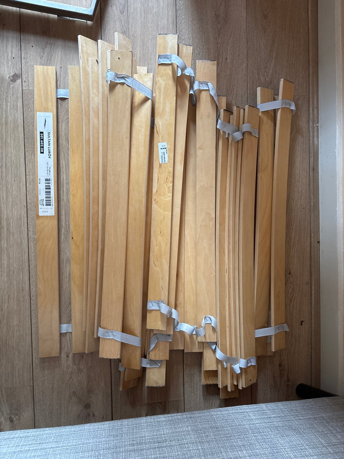 2x IKEA Sultan Luroy lattenbodem 70x200 cm, Ophalen, Gebruikt, 200 cm, Hout