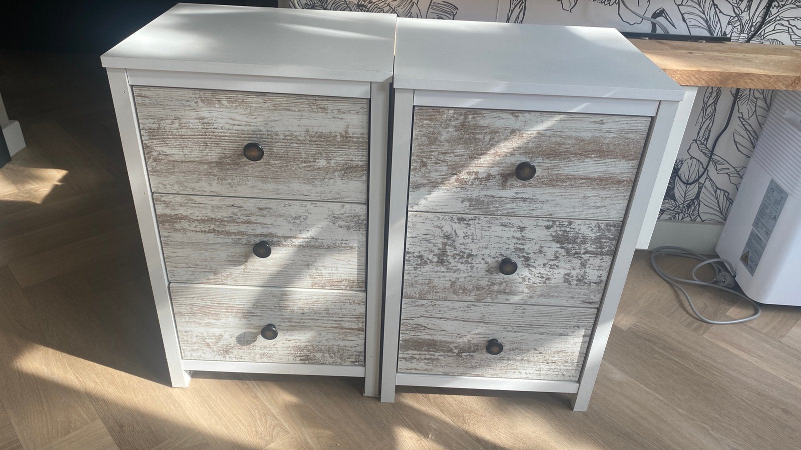 2 ladenkastjes/ nachtkastjes, Ophalen, Gebruikt, 50 tot 100 cm, Minder dan 100 cm