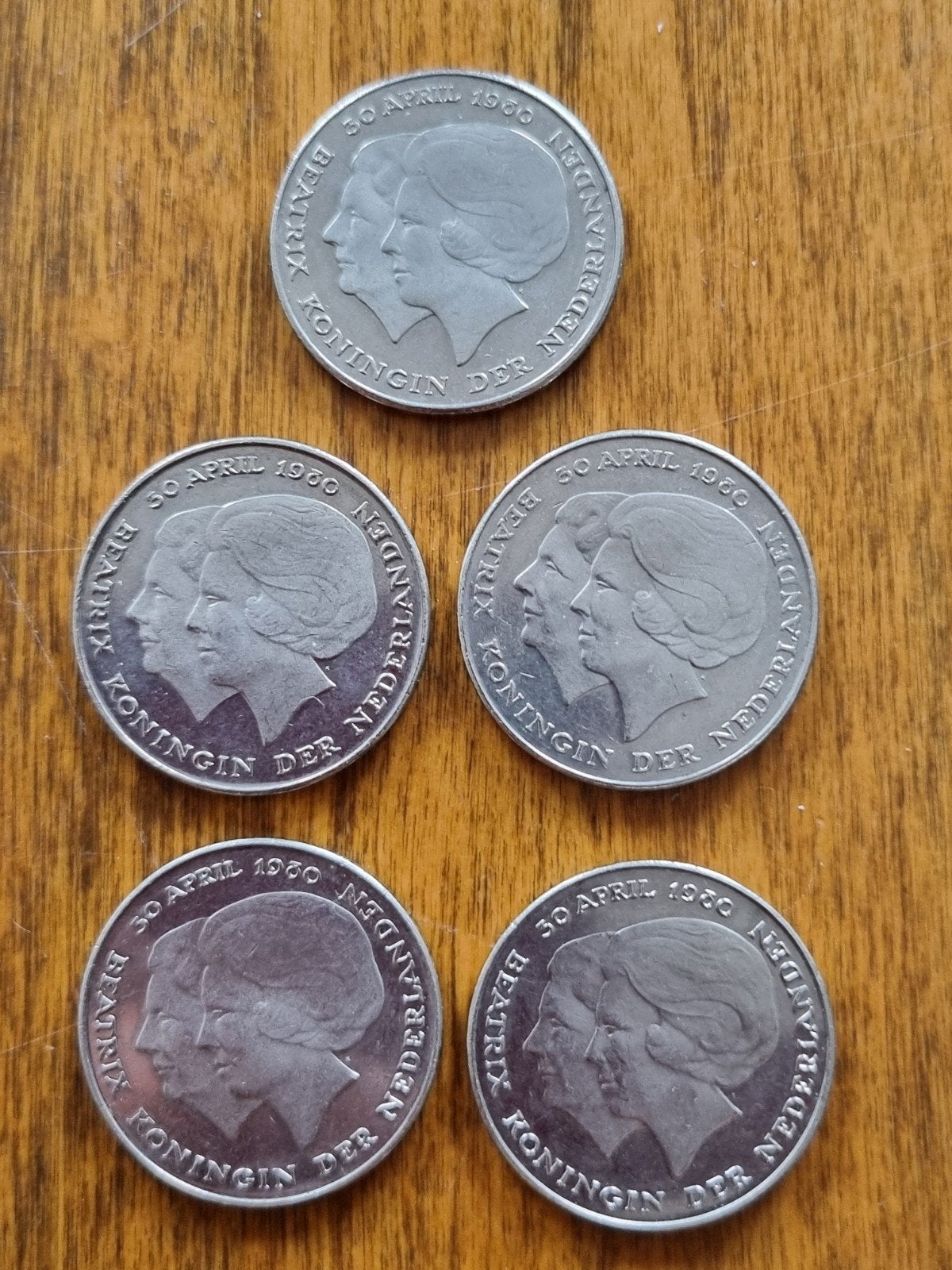 5x 2½ Gulden Beatrix 1980 - Zilveren Herdenkingsmunt, Ophalen of Verzenden, Koningin Beatrix, 2½ gulden
