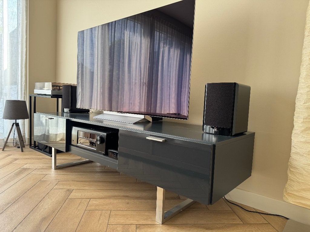 TV meubel 180, Gebruikt, 150 tot 200 cm, Minder dan 100 cm, 50 tot 75 cm