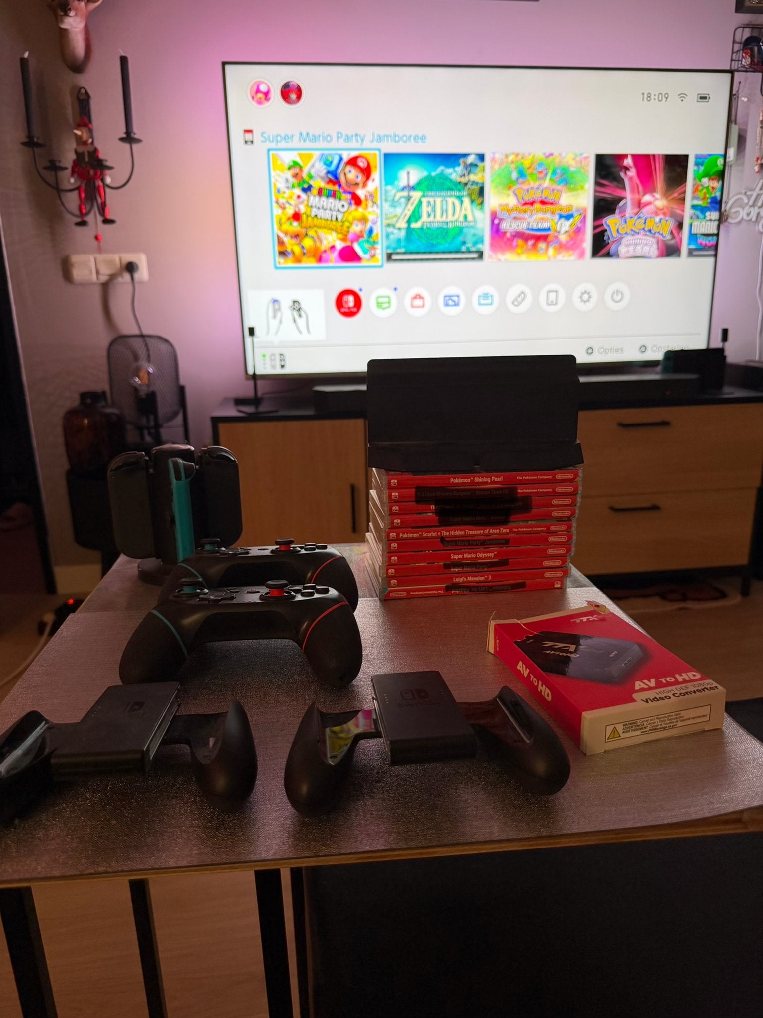 Nintendo Switch OLED met veel accessoires, Switch OLED, Met games, Ophalen of Verzenden, Zo goed als nieuw