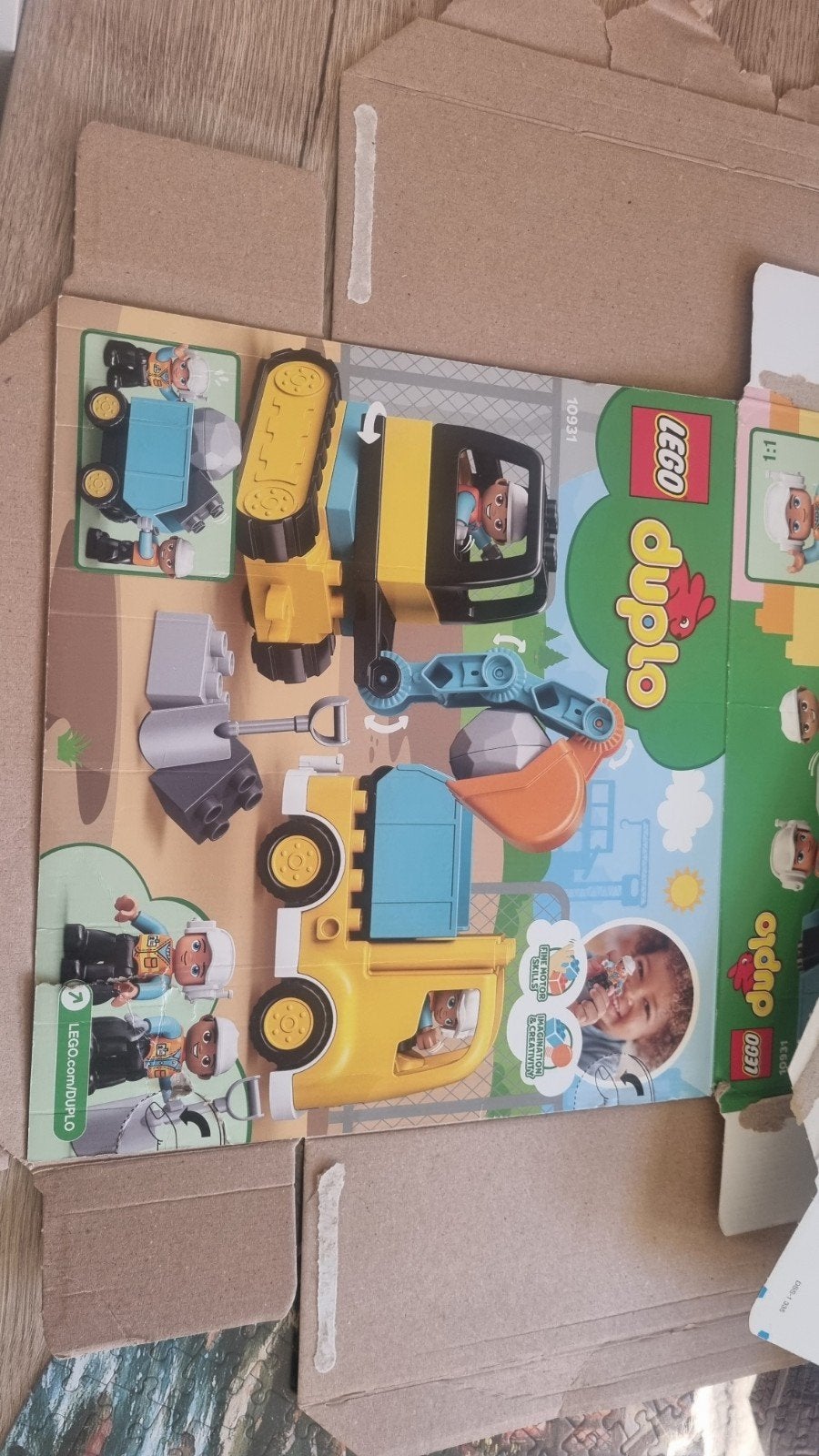 Lego Duplo Graafmachine en Vrachtwagen (10931), Ophalen of Verzenden, Zo goed als nieuw, Duplo, Complete set