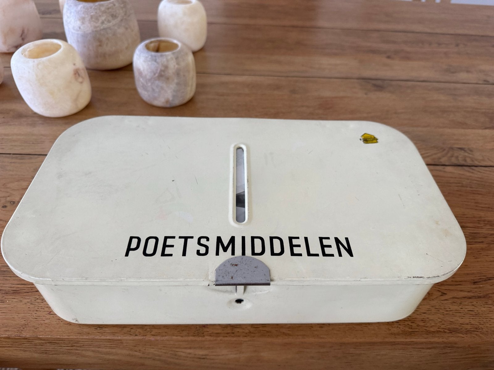 Vintage Brabantia poetsmiddelen blik, Ophalen of Verzenden
