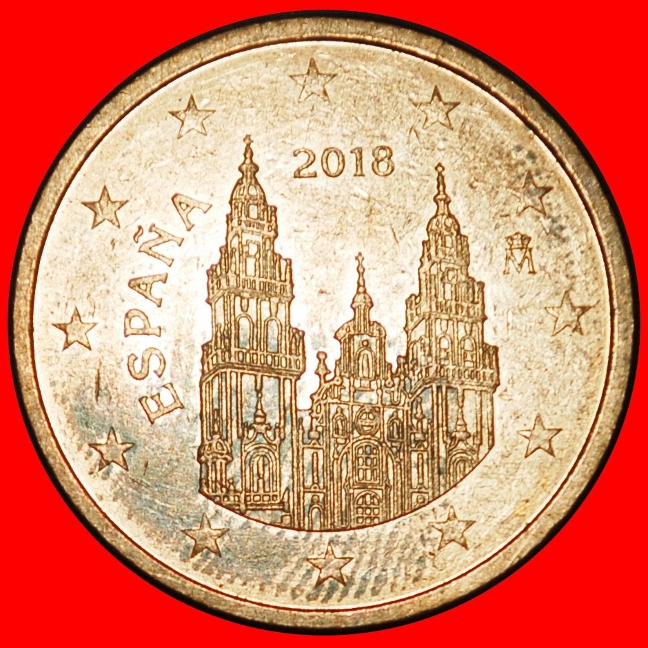 ⰊCATHEDRAL 2010-2026: SPAIN 5 EURO CENTS 2018 PHILIP IV 2014, Postzegels en Munten, Munten | Europa | Euromunten, Ophalen of Verzenden