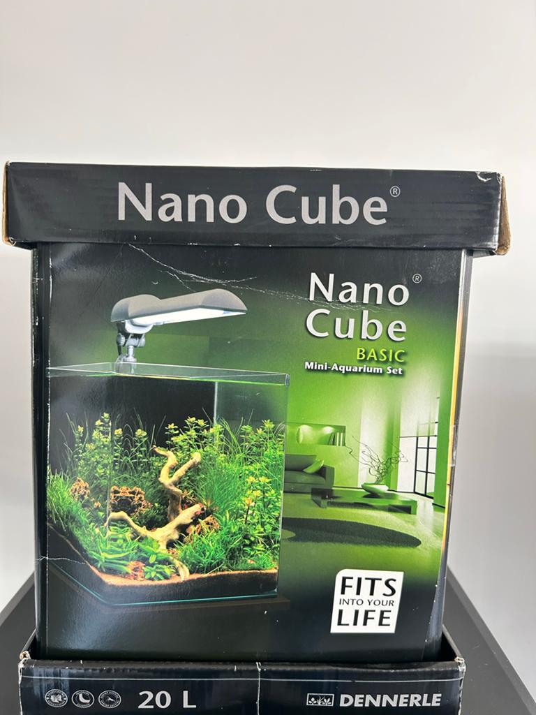 Nano Cube Dennerle 20 liter. Helemaal compleet., Ophalen, Inclusief deksel, Dennerle, Zo goed als nieuw