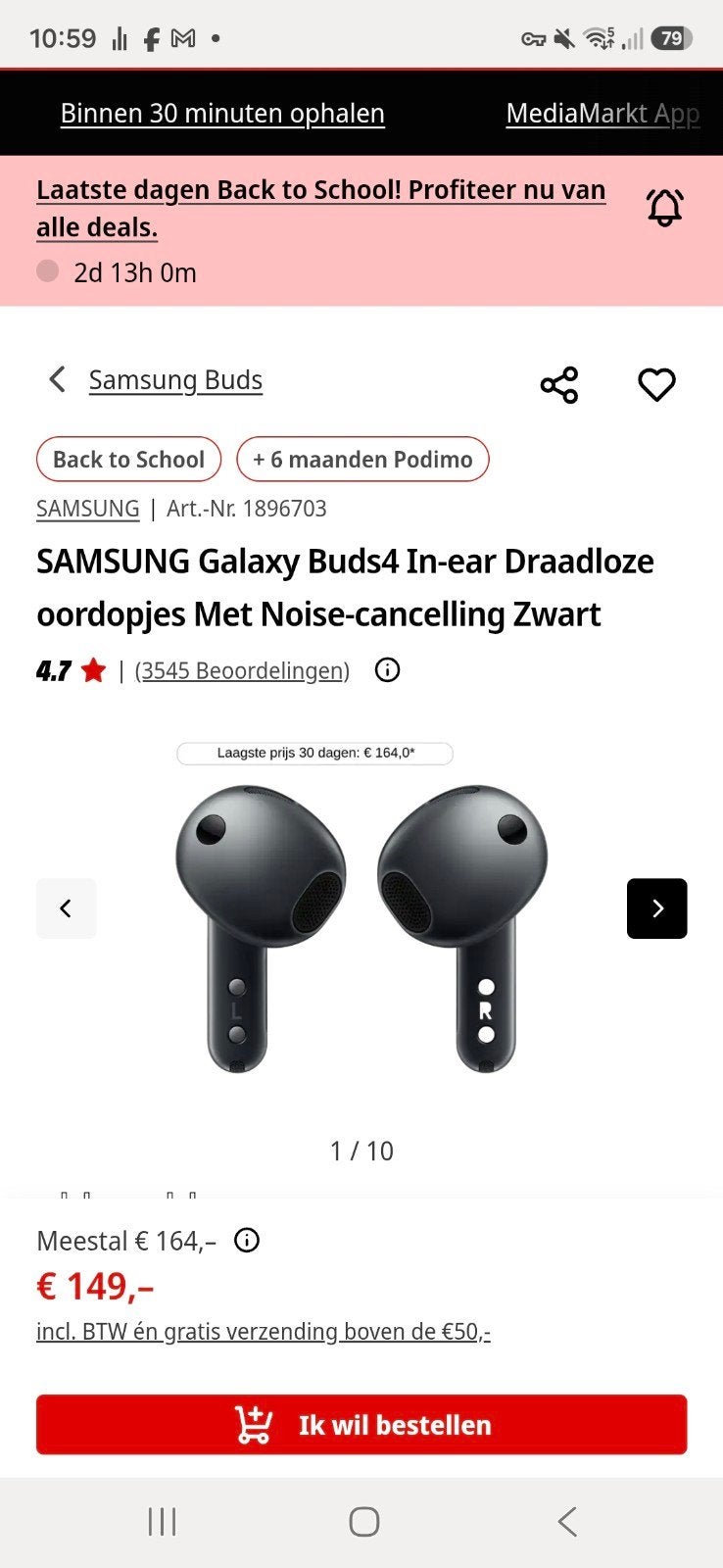 Nieuwe Samsung Galaxy Buds4 In-ear oordopjes Zwart, In-ear, Nieuw, Ophalen of Verzenden, Samsung