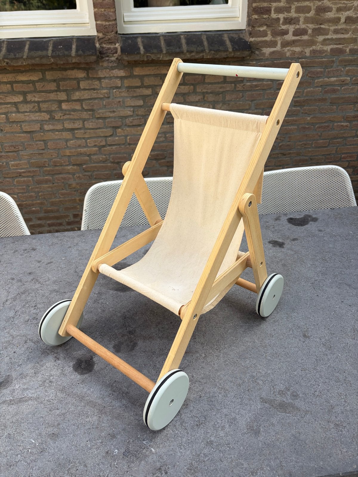 Houten Speelgoed Buggy - Kids Concept, Ophalen, Gebruikt, Jongen of Meisje