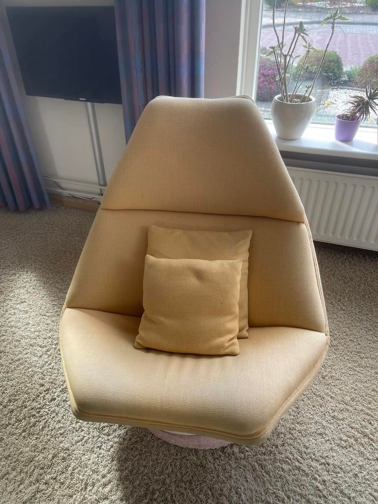 Artifort F510 Lounge stoel - Geoffrey Harcourt - 1e eigenaar, Ophalen, 75 tot 100 cm, Zo goed als nieuw, Mid Century Modern