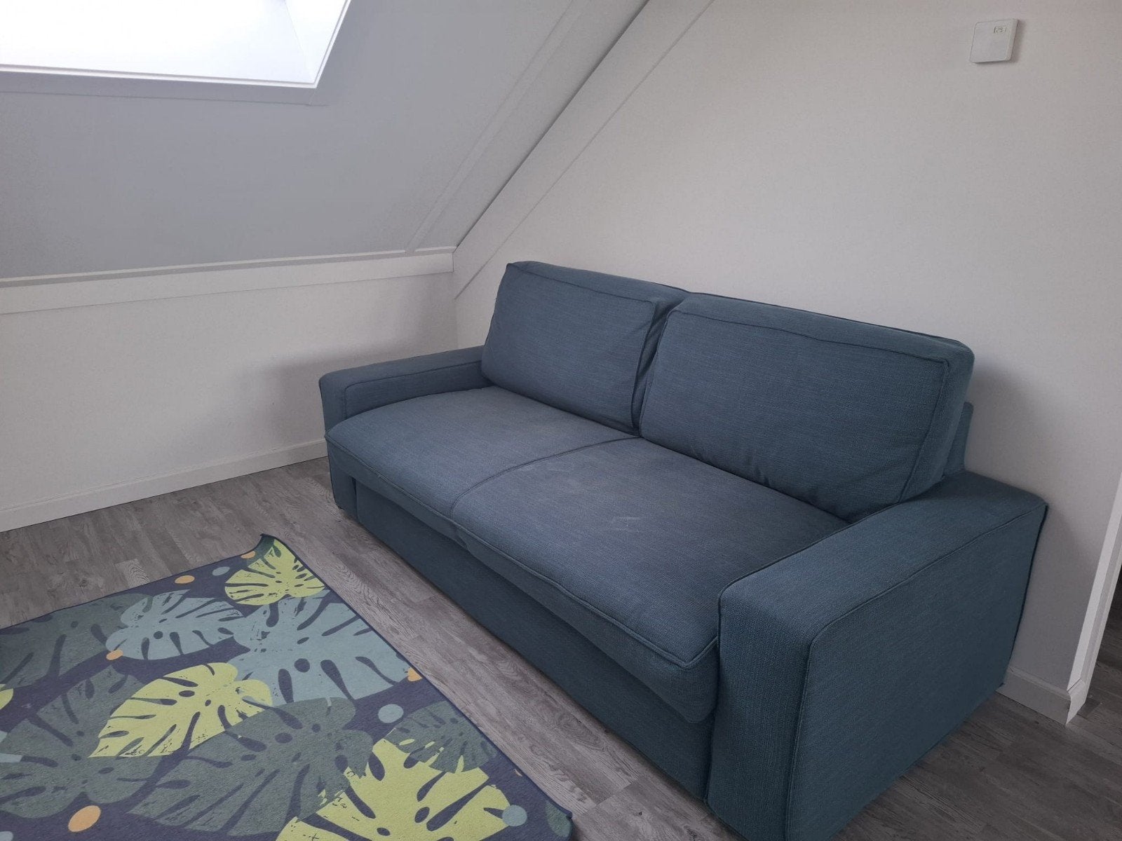 IKEA Vilasund slaapbank - Blauw - Tweepersoons, Ophalen, Gebruikt, Blauw, Tweepersoons