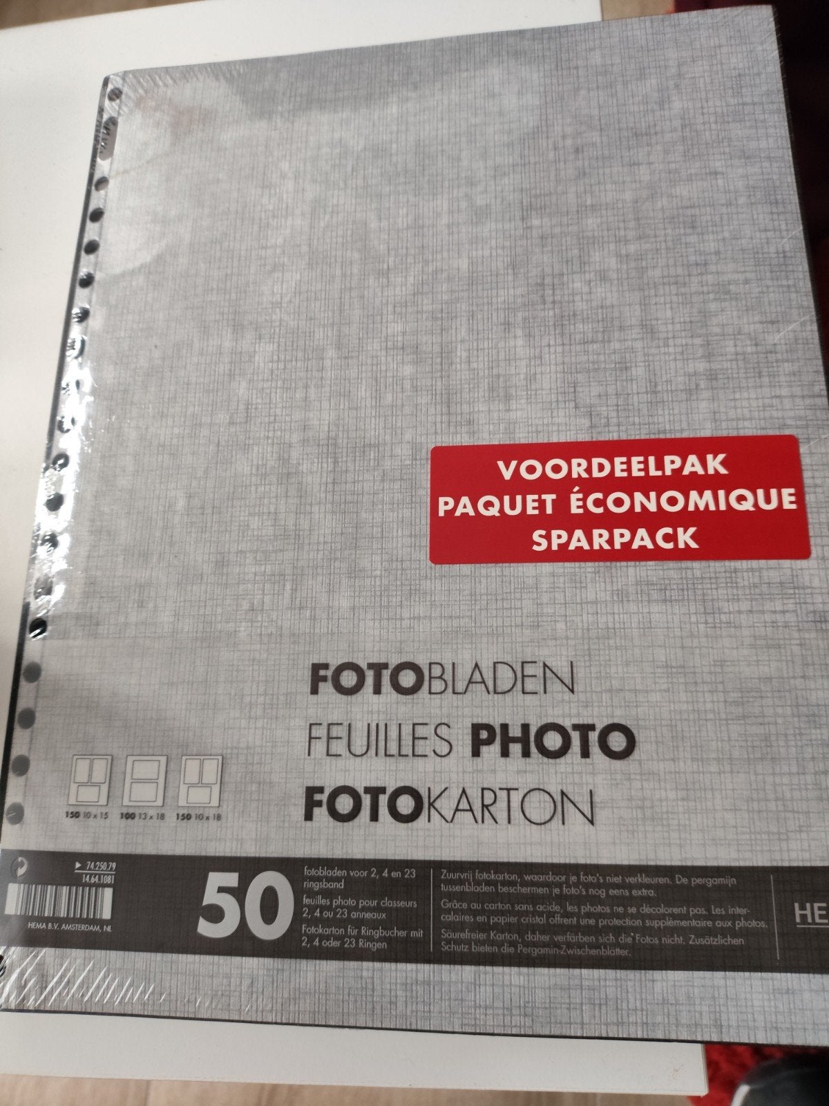 Hema Fotobladen - 50 stuks - Zuurvrij - Nieuw in verpakking, Ophalen of Verzenden