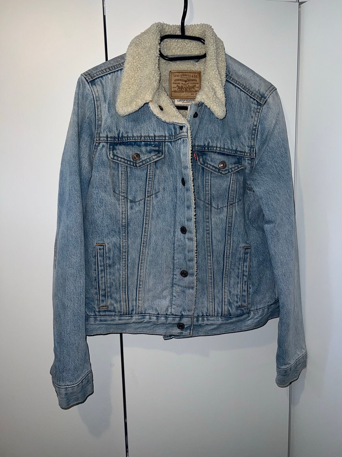 Levi's spijkerjas met teddy voering - Maat S, Verzenden, Zo goed als nieuw, Maat 36 (S), Blauw