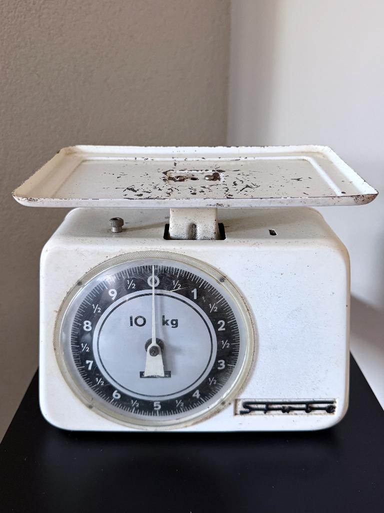 Vintage Stube Mechanische Keukenweegschaal | Retro Creme, Ophalen of Verzenden
