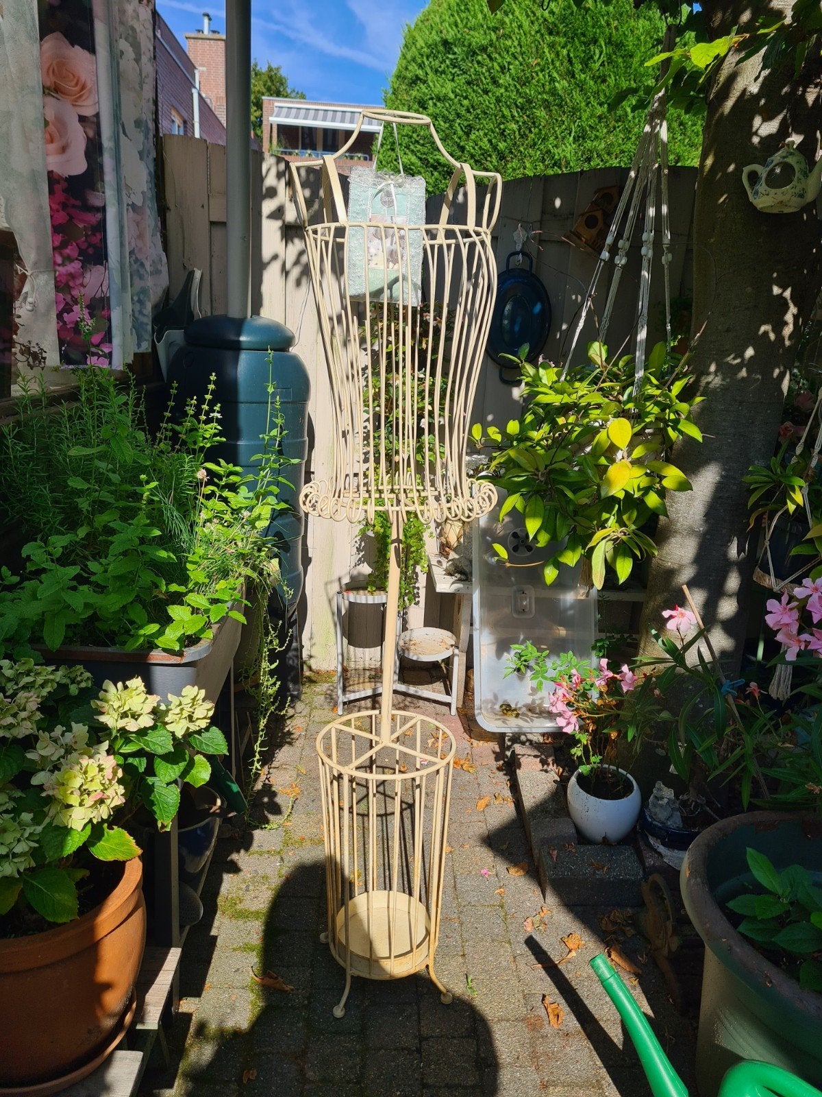 Brocante PASPOP smeedijzer PARAPLUBAK ca.165cm, Antiek en Kunst, Curiosa en Brocante, Ophalen