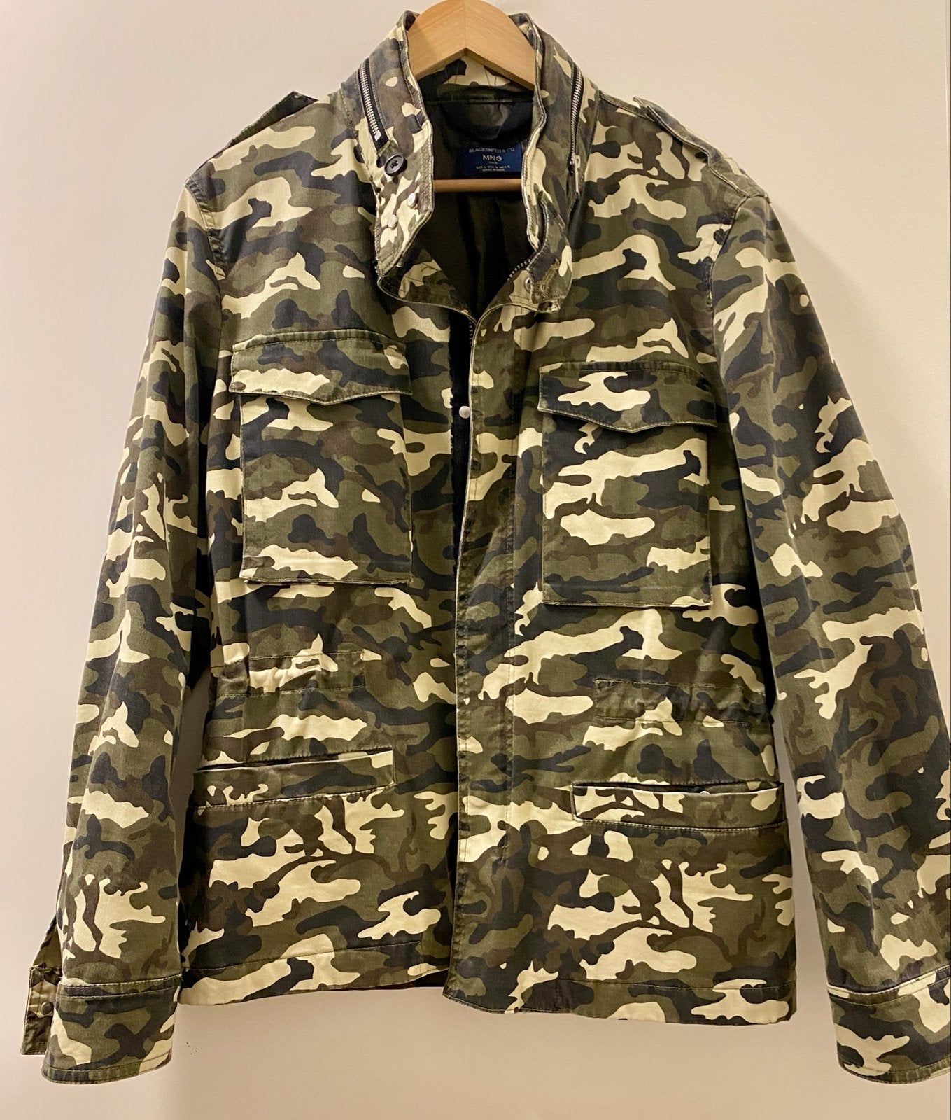 MNG (Mango) MAN Camouflage Jas Maat L, Ophalen of Verzenden, Gedragen, Maat 52/54 (L), Groen