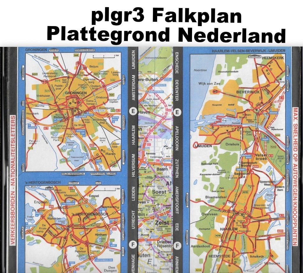 plgr3 - Falkplan Plattegrond Nederland 71 ste druk, Gelezen, Ophalen of Verzenden, Landkaart, 1800 tot 2000