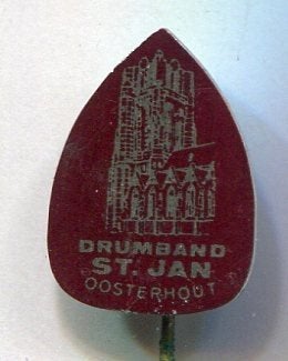 Drumband St. Jan Oosterhout blik muziek speldje ( L_208a), Verzenden, Zo goed als nieuw, Transport, Speldje of Pin