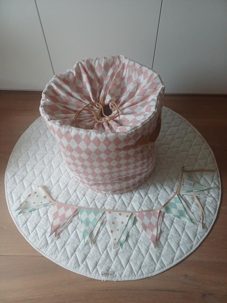 Nobodinoz speelmat, opbergzak en vlaggenlijn set, Kinderen en Baby's, Kinderkamer | Inrichting en Decoratie, Ophalen of Verzenden