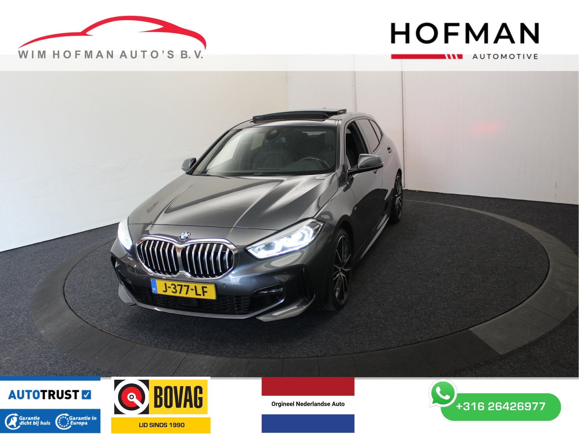 BMW 1-serie 118i High Executive M-Sport Pano Camera Vol Lede, Gebruikt, Met garantie (alle), Bedrijf, 3 cilinders