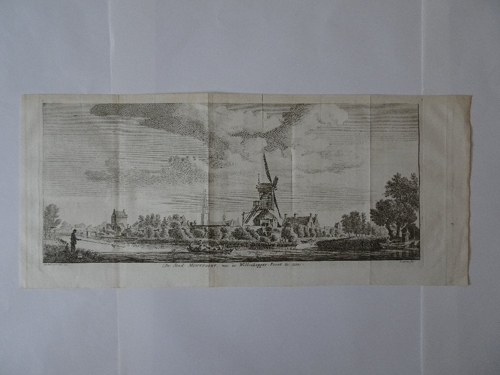 Gravure Stad Montfoort Willeskopperpoort, Spilman 1772, Stadsgezicht, Ophalen of Verzenden, Gravure, Origineel