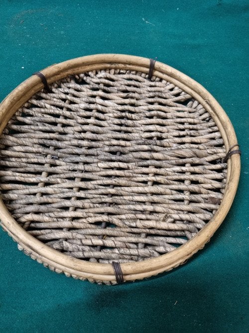 decoratie plateau rond bamboe, Huis en Inrichting, Woonaccessoires | Overige, Ophalen of Verzenden, 'T Olde Gre-j, Info@toldegrej.nl