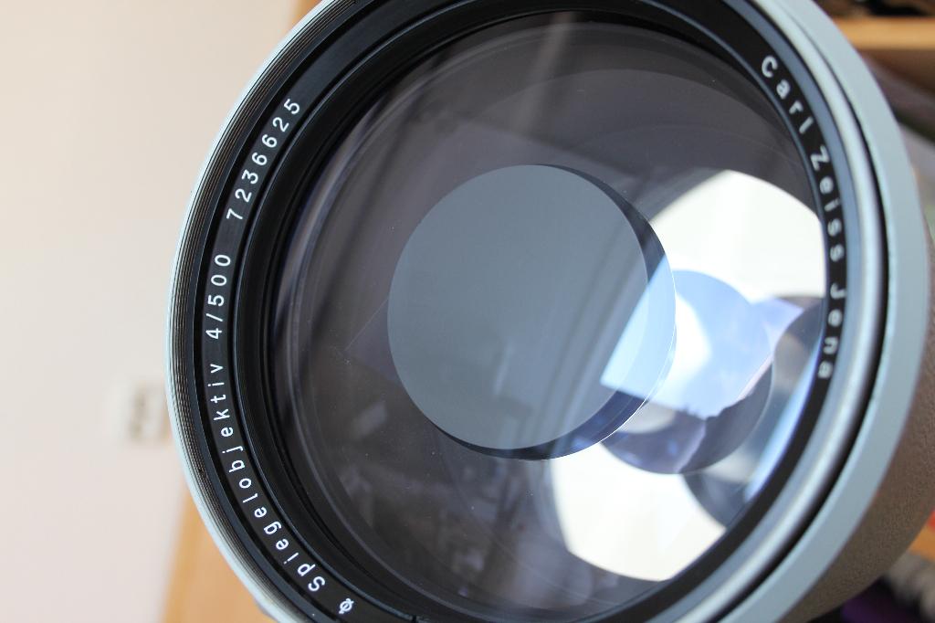 Zeiss Jena 4/500mm., Ophalen of Verzenden, Zo goed als nieuw, 20x of meer, Dakkant (recht)