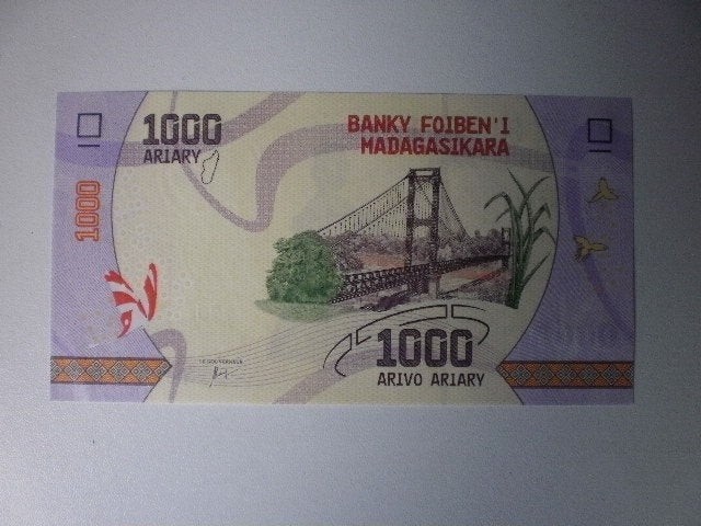 Madagaskar- 1000 Ariary - Bankbiljet, Verzenden, Overige landen, Los biljet