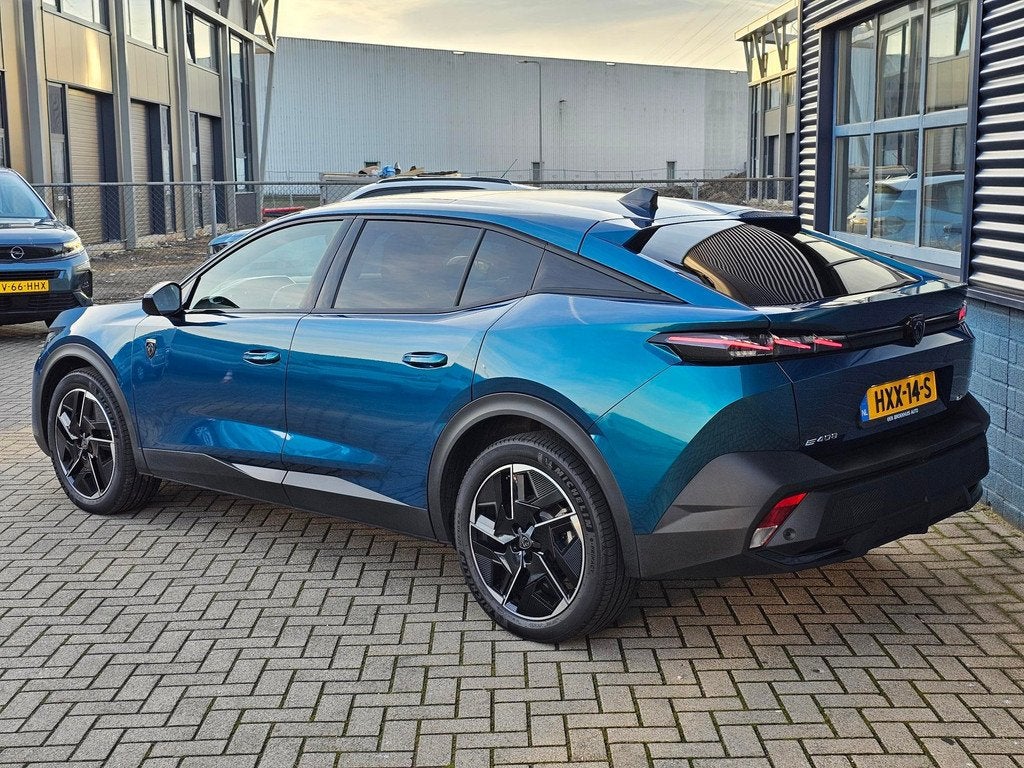 Peugeot e-408 GT Avantage 58 kWh 8 jaar fabrieks garantie, 12 maanden, Gebruikt, 213 pk, Blauw