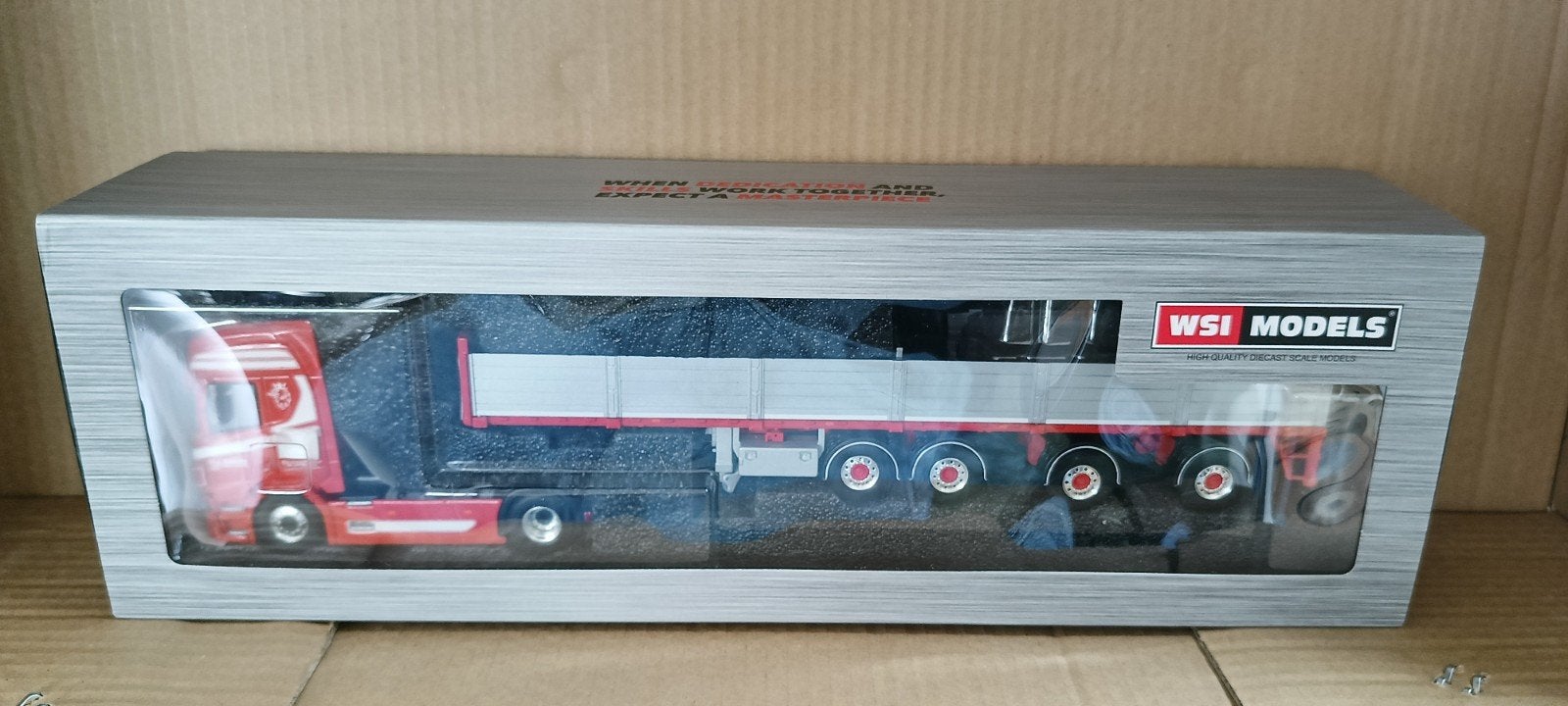 WSI Models Scania R-serie met kipper oplegger, Overige merken, 1:32 tot 1:50, Nieuw, Ophalen of Verzenden