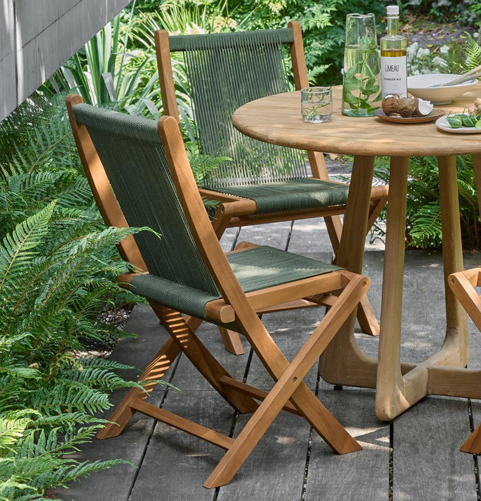 Raw Materials Rope tuinstoel Groen Set 2 | €199 p stuk nu, Kunststof, Raw Materials, Raw Materials, Nieuw