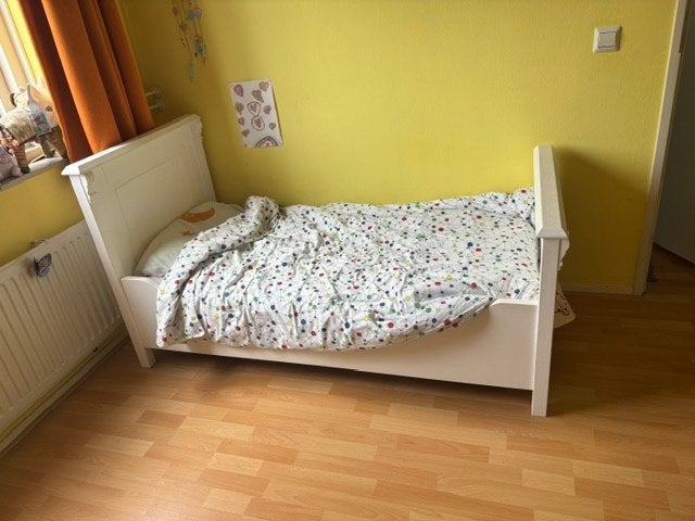 Kinderbed, Kinderen en Baby's, Kinderkamer | Bedden, Ophalen, Gebruikt, 70 tot 85 cm, 140 tot 160 cm