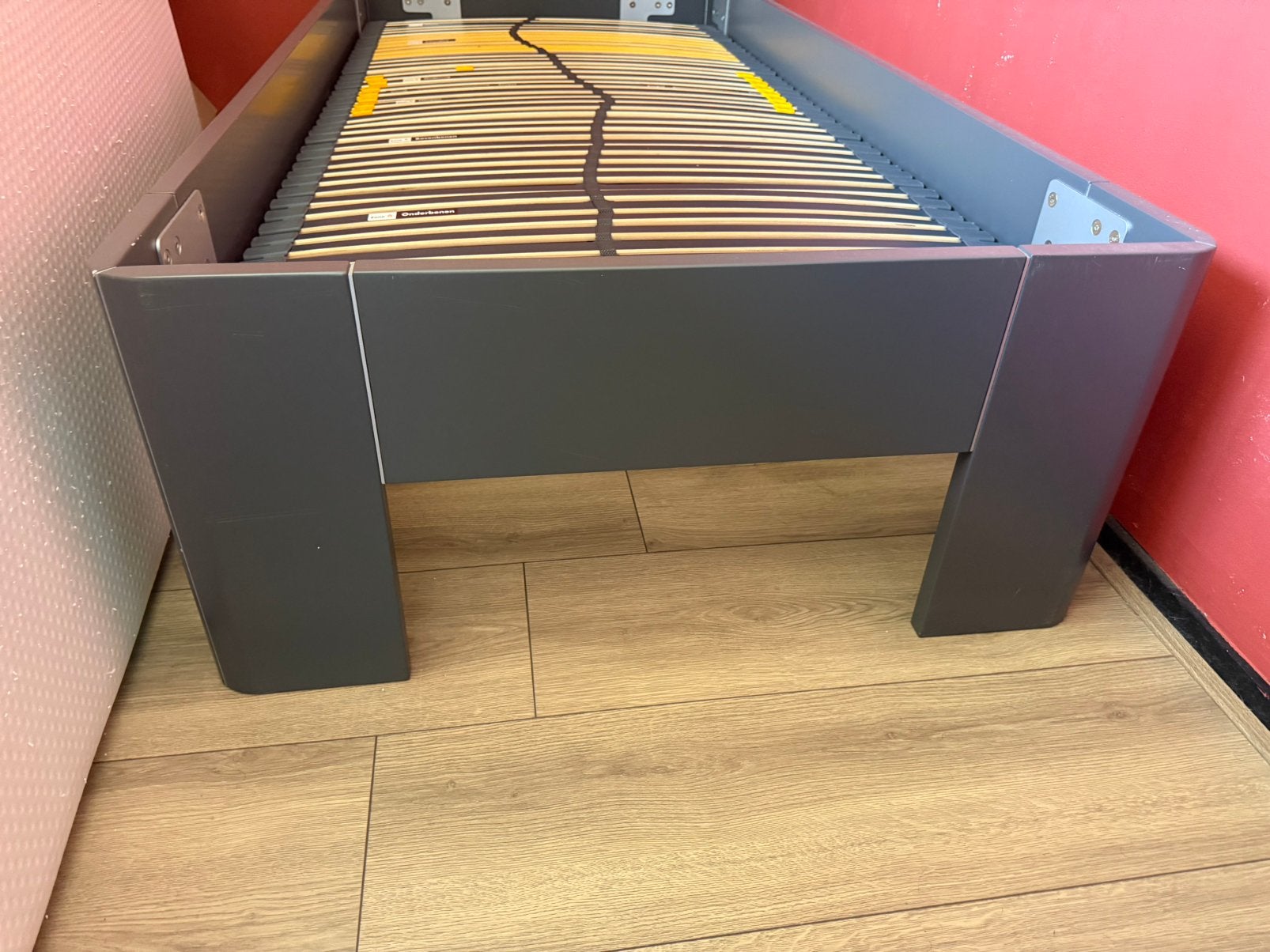 1 persoons bed, Ophalen, 90 cm, Eenpersoons, Wit