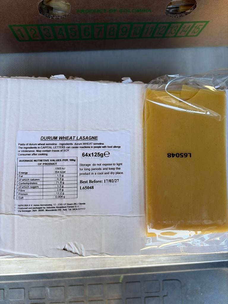 Partij 64 x Lasagne bladen durum, Ophalen of Verzenden