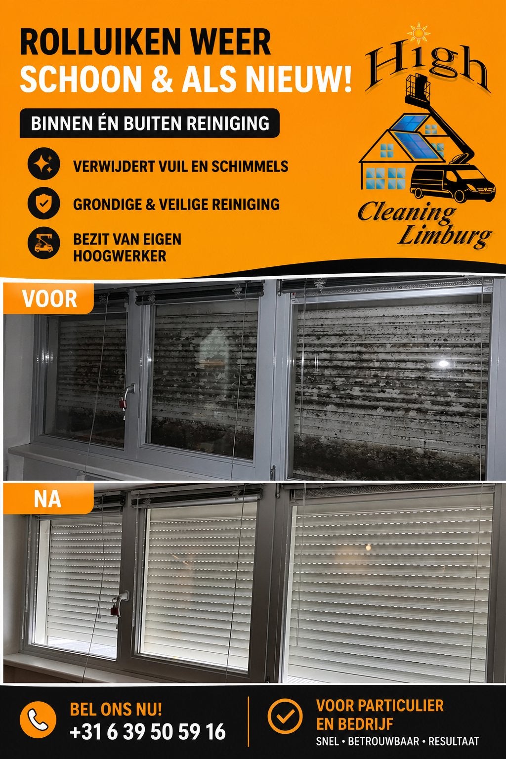 Rolluiken reiningen Binnen en buiten, Ophalen of Verzenden, Zo goed als nieuw, Wit, Minder dan 100 cm