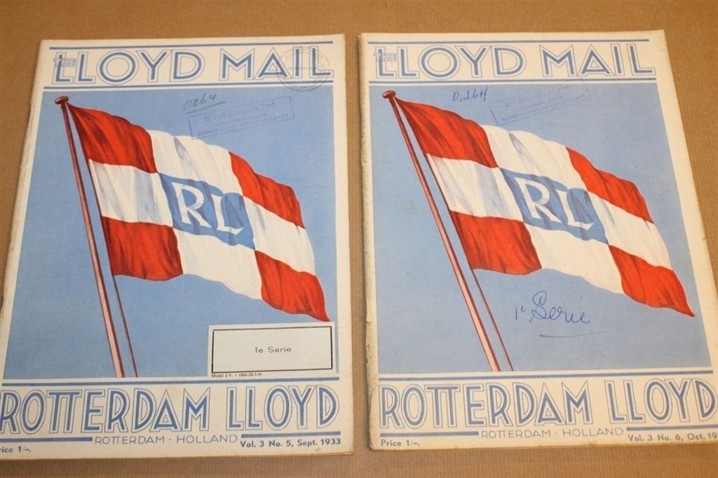 The Lloyd Mail - Rotterdamsche Lloyd - 2 ex. 1933 !!, Ophalen of Verzenden, Zo goed als nieuw, Kaart, Foto of Prent