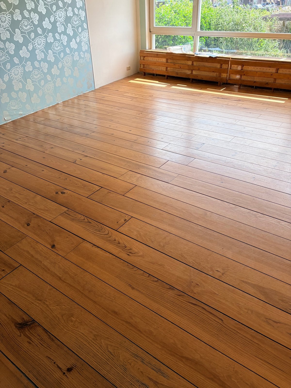 Houten vloer grenen/vuren 2 cm dik, 100+ m2, Ophalen, Gebruikt, Vloerdelen of -planken, 10 m² of meer