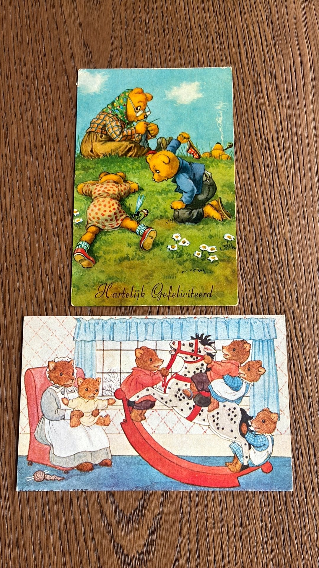 Fantasie. Beertjes. 3 kaarten, Verzamelen, Ansichtkaarten | Themakaarten, Ophalen of Verzenden, Overige thema's
