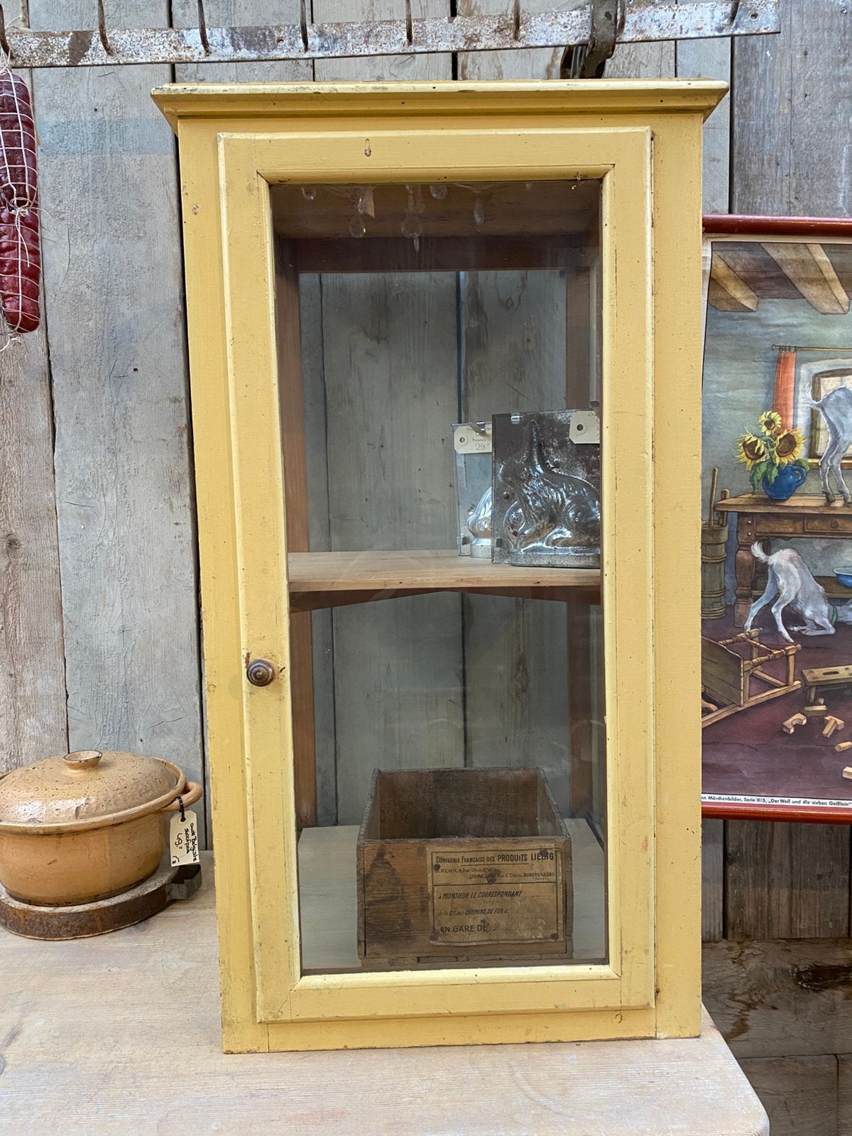 Frans brocante toonbankvitrine vitrine balievitrine, Ophalen