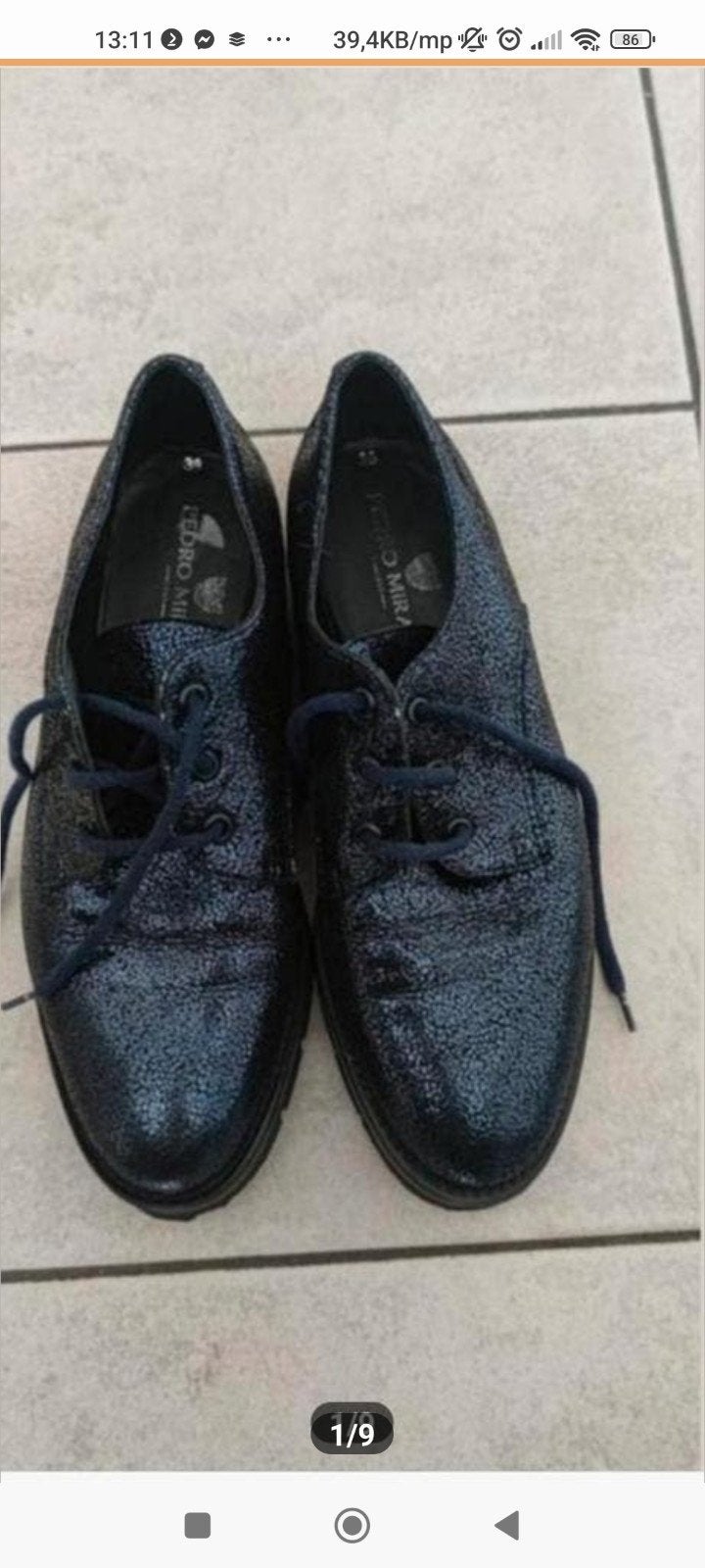 PEDRO MIRALLES Nieuwe staat maat 38, Ophalen of Verzenden, Nieuw, Blauw, Sneakers of Gympen