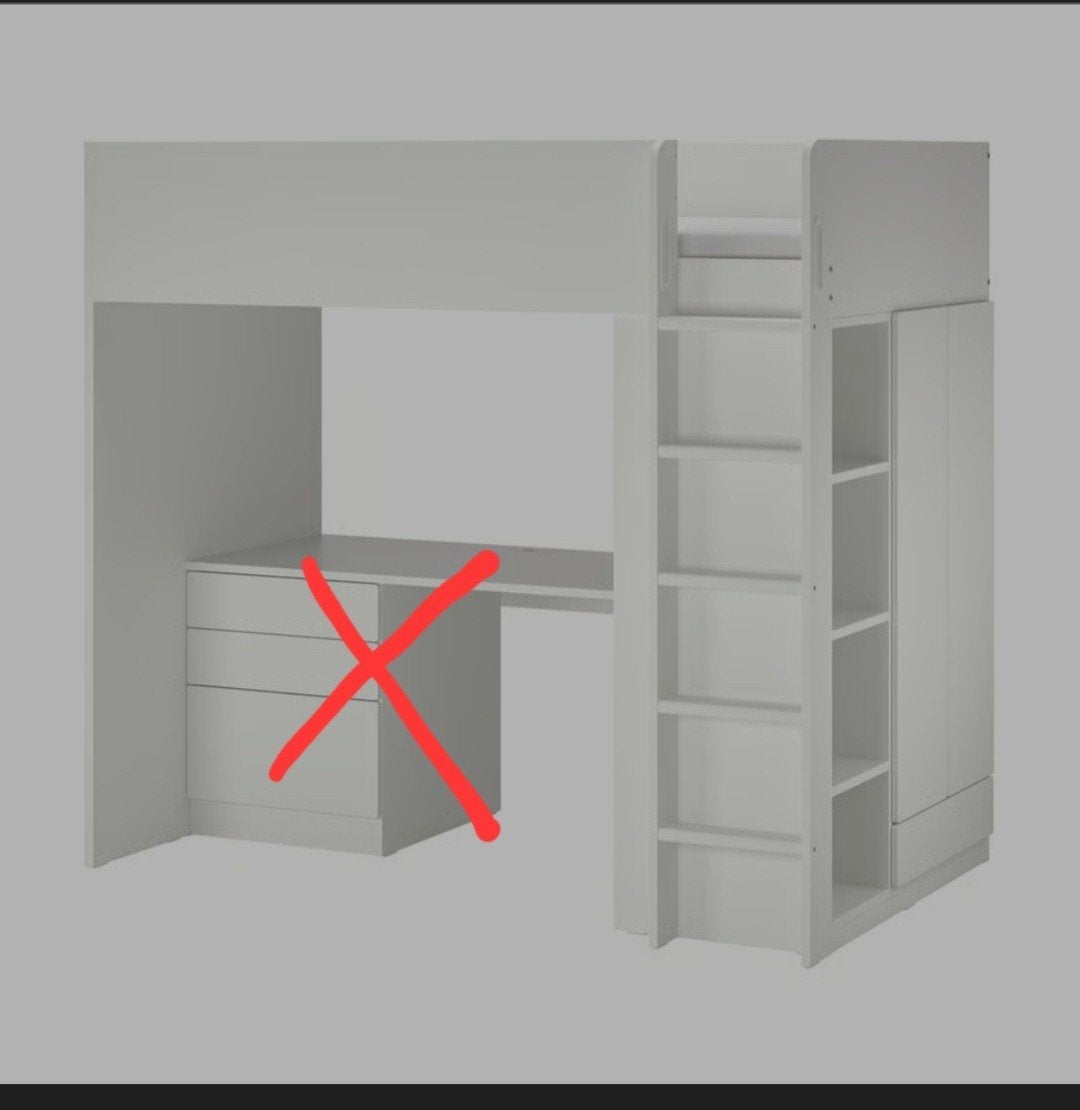 Hoogslaper met kast, Ophalen, Gebruikt, Hoogslaper