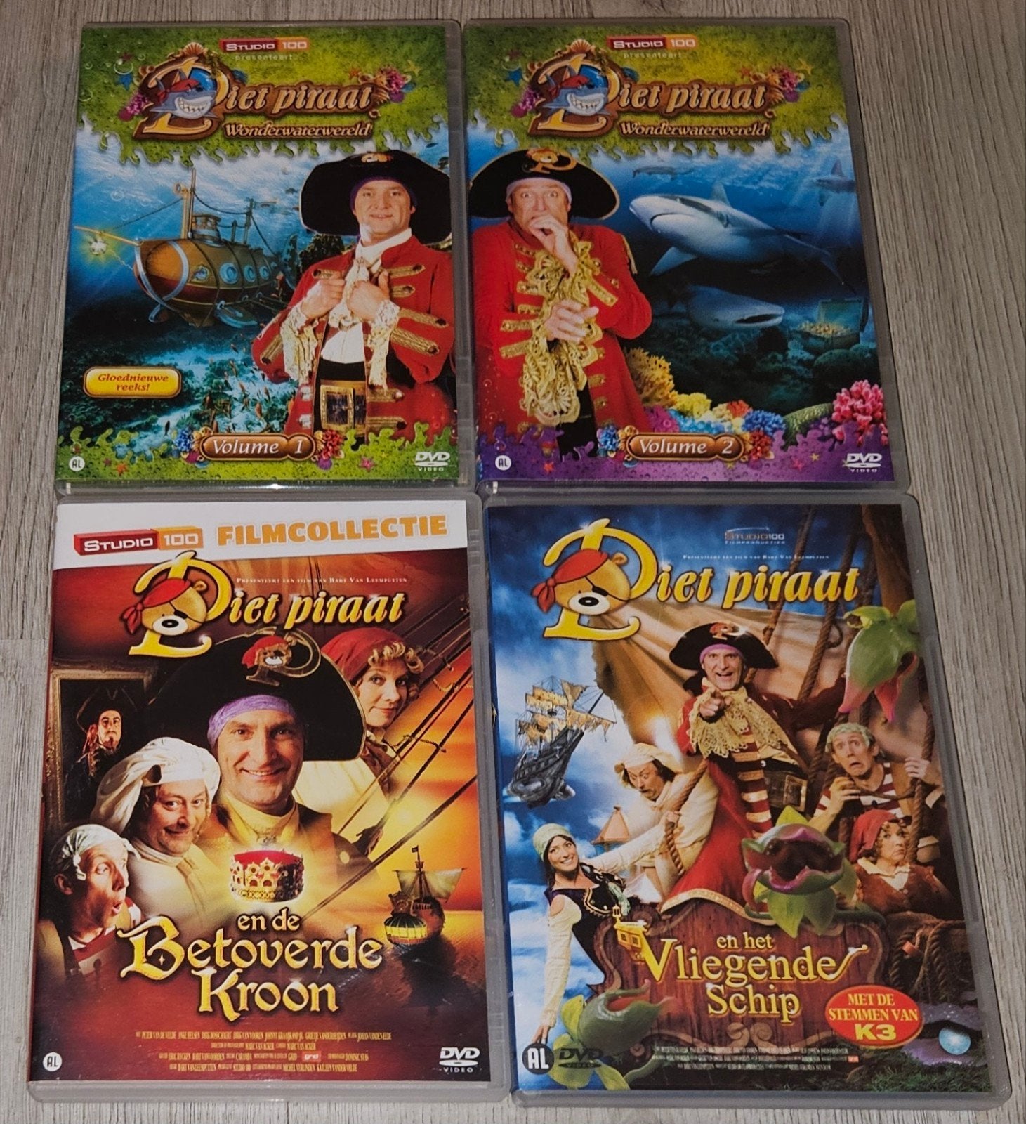 Piet Piraat DVD collectie: 4 avontuurlijke films, Cd's en Dvd's, Dvd's | Kinderen en Jeugd, Gebruikt, Verzamelbox, Alle leeftijden