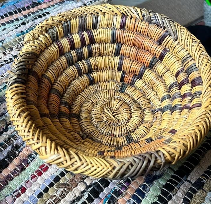 Handgemaakt Oosters Mandje, Meerkleurig, Ophalen of Verzenden, Handgemaakt, Natuurlijk materiaal