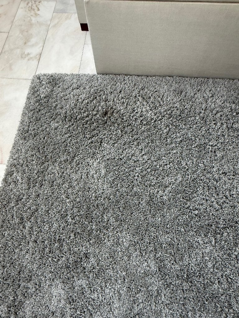Foto 3 van Hoogpolig grijs vloerkleed 290x200 cm