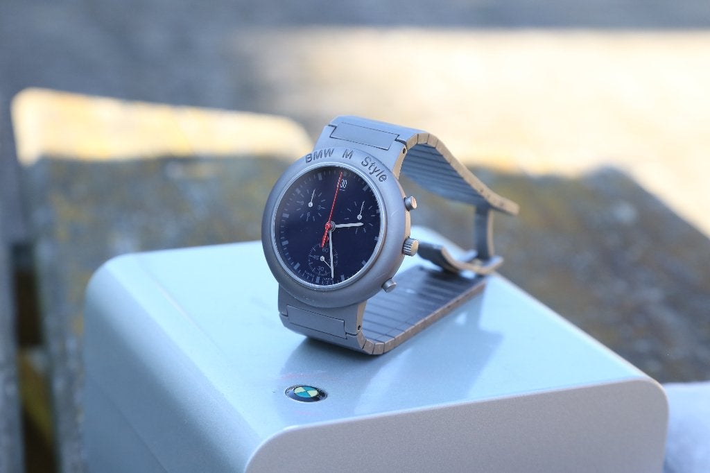 BMW M Style titanium horloge, zeldzaam, Overige merken, Overige materialen, Polshorloge, Ophalen of Verzenden
