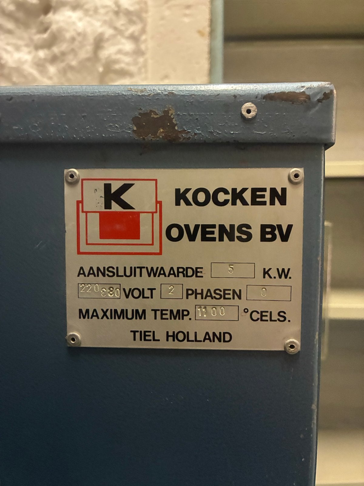 Klei oven /keramiek oven- Kocken Ovens BV - Max 1100C, Ophalen of Verzenden, Gebruikt