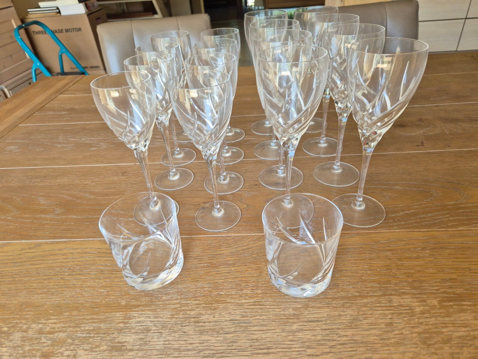 Kristallen glazen AH actie jaren 2000, Ophalen