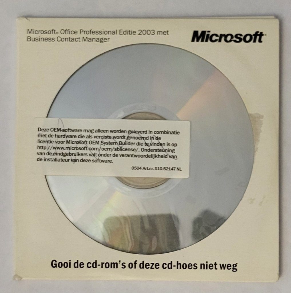 Microsoft Office Pro Editie 2003 + Business Contact Manager, Ophalen of Verzenden, Gebruikt, Access, Windows