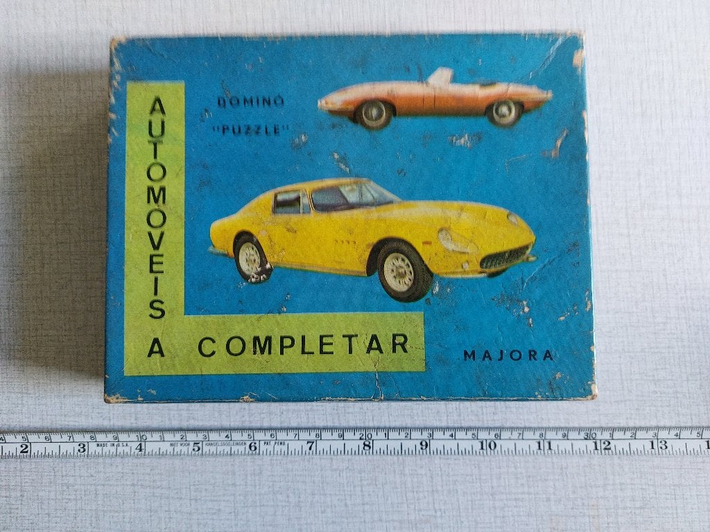Oud Domino / Puzzle spel met oude auto's, Antiek en Kunst, Antiek | Speelgoed, Ophalen of Verzenden