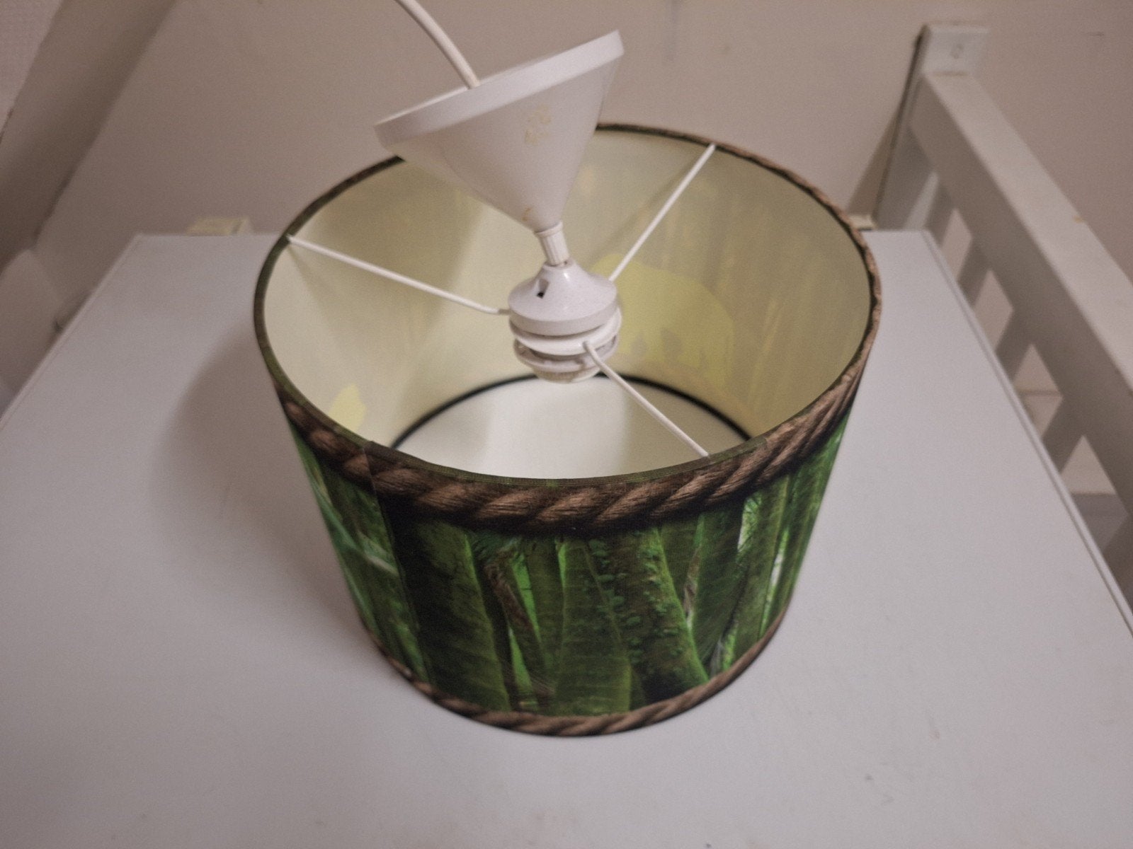 Hanglamp jungle, Ophalen, Zo goed als nieuw, Rond, Hanglamp