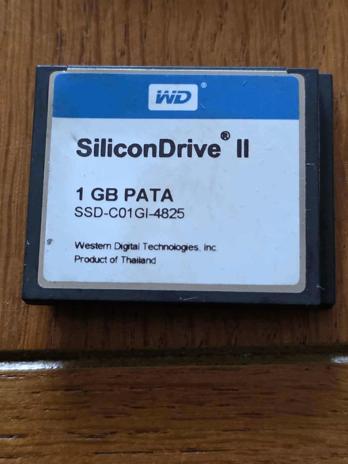 WD SiliconDrive II 1 GB PATA Compact Flash Kaart SSD-C01GI-, Compact Flash (CF), Overige, Western Digital, Gebruikt